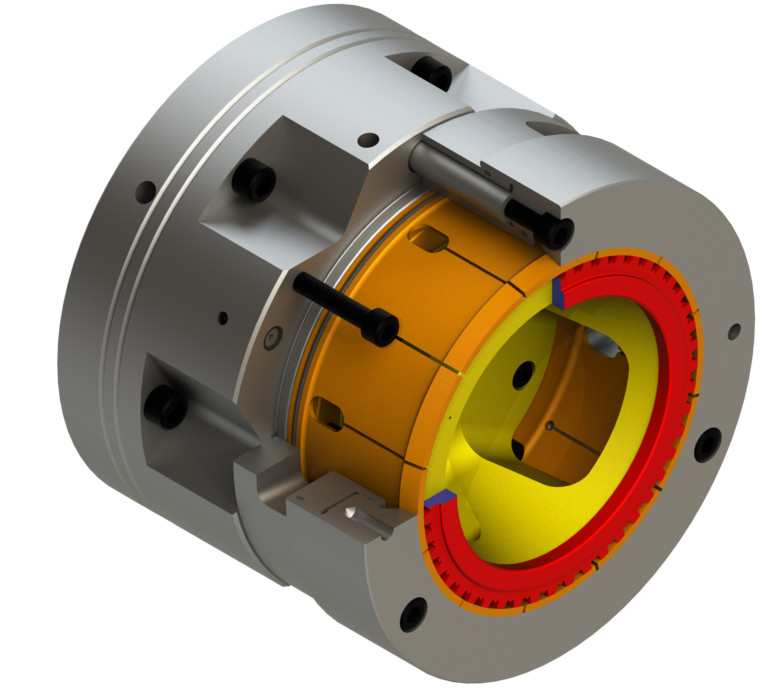 ID/OD Convertible Static Collet Chuck: static configuration reduces part distortion.