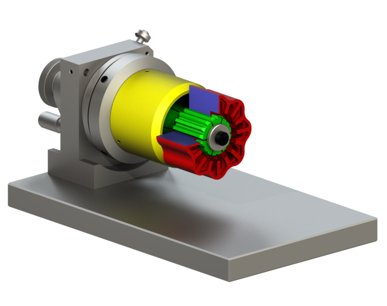 Indexing ID Spline Collet fixture to check flatness of part vanes.